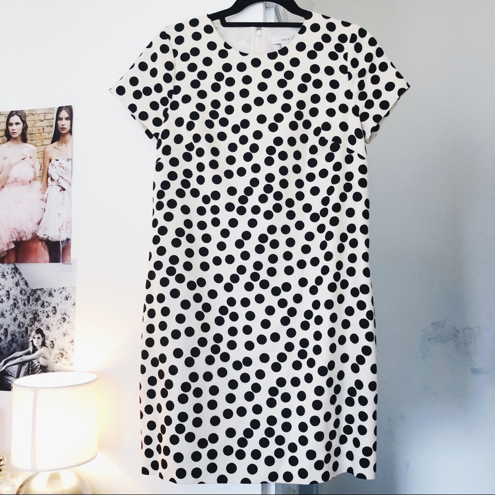 J. Crew Scattered Dot Shift Dress